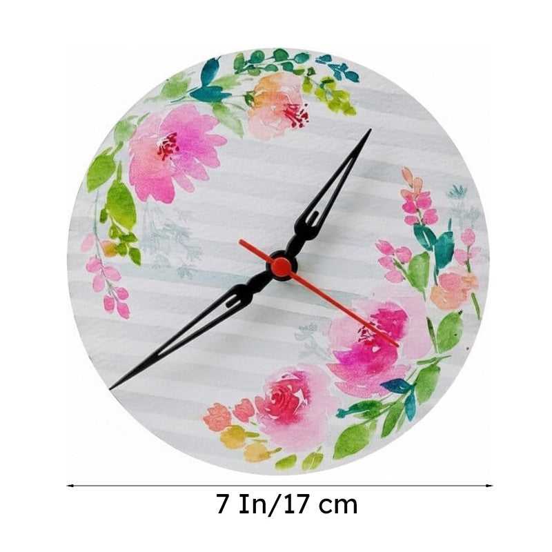 Nera Strip Flora Handpainted Table Clock media 7