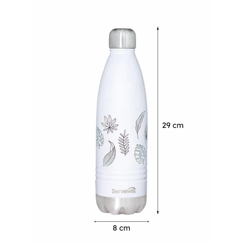 Leafy Mate Hot & Cold Thermos Bottle (White) - 750 mL media 5