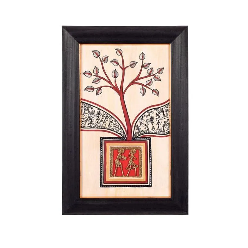 Samesha Warli Wooden & Brass Wall Accent media 3