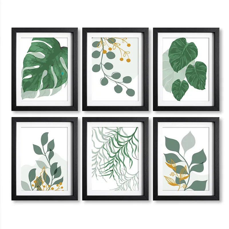 Botanica Greens II Wall Art With Frame - Set Of Six media 6
