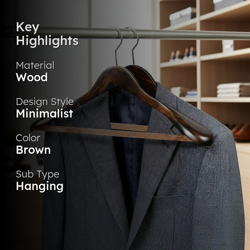 Hangify Wood Cloth Hanger - Set Of Two media 2