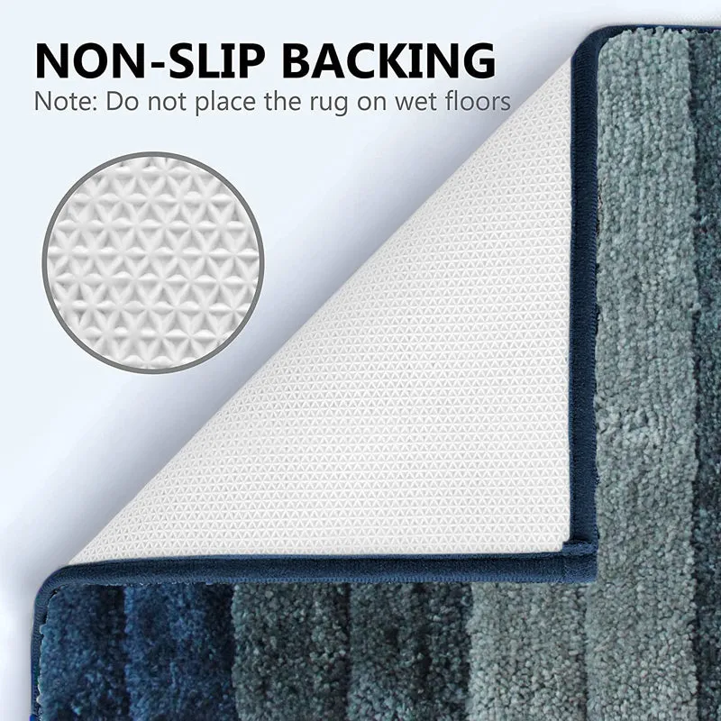 Line Luxe Micro Fiber Bath Mat - Blue, Green media 5
