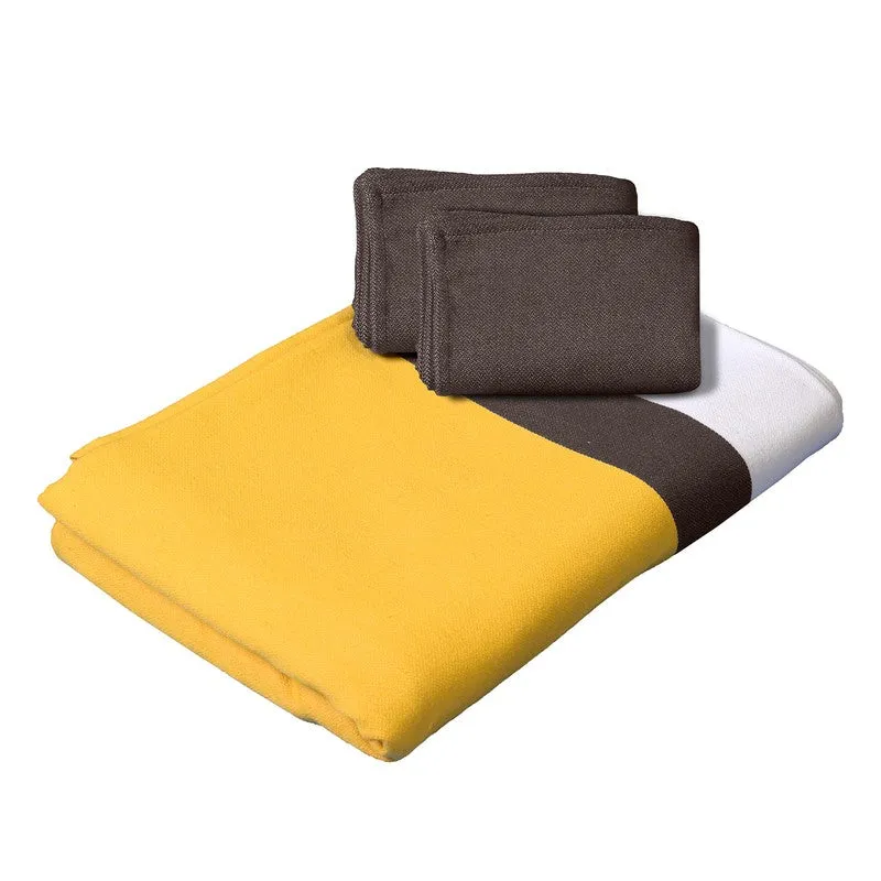 Dual Drift Cotton Bedsheet (Brown,Yellow) - 102 TC media 5