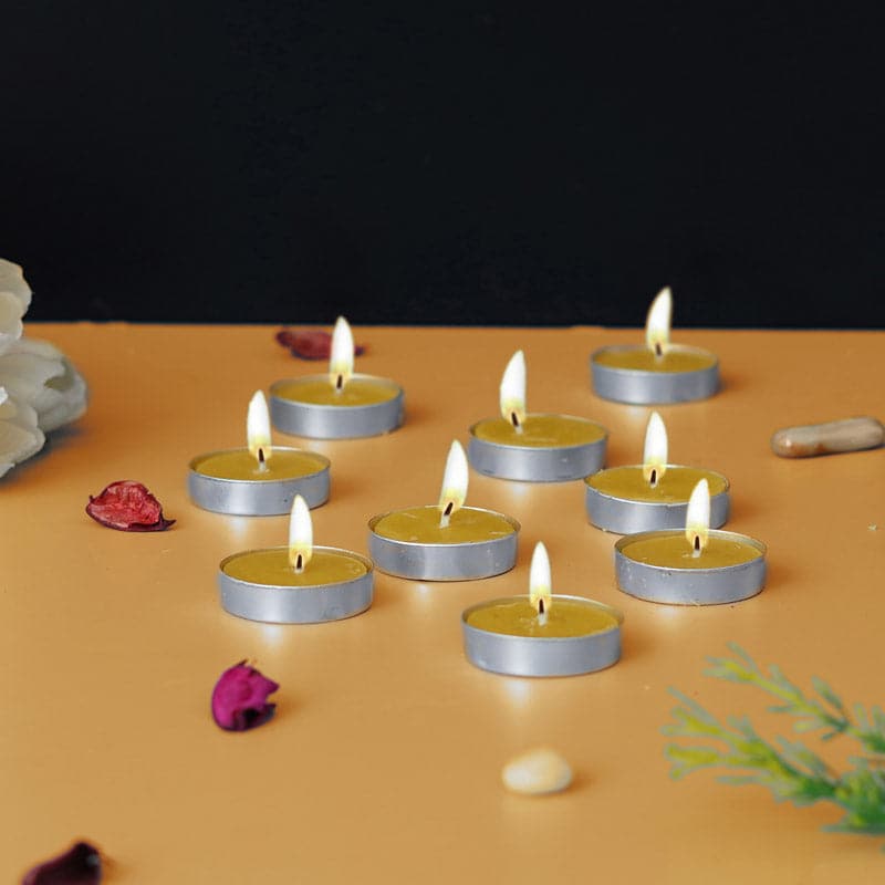 Sepova Lemon Scented Tealight Candle - Set Of Ten media 3