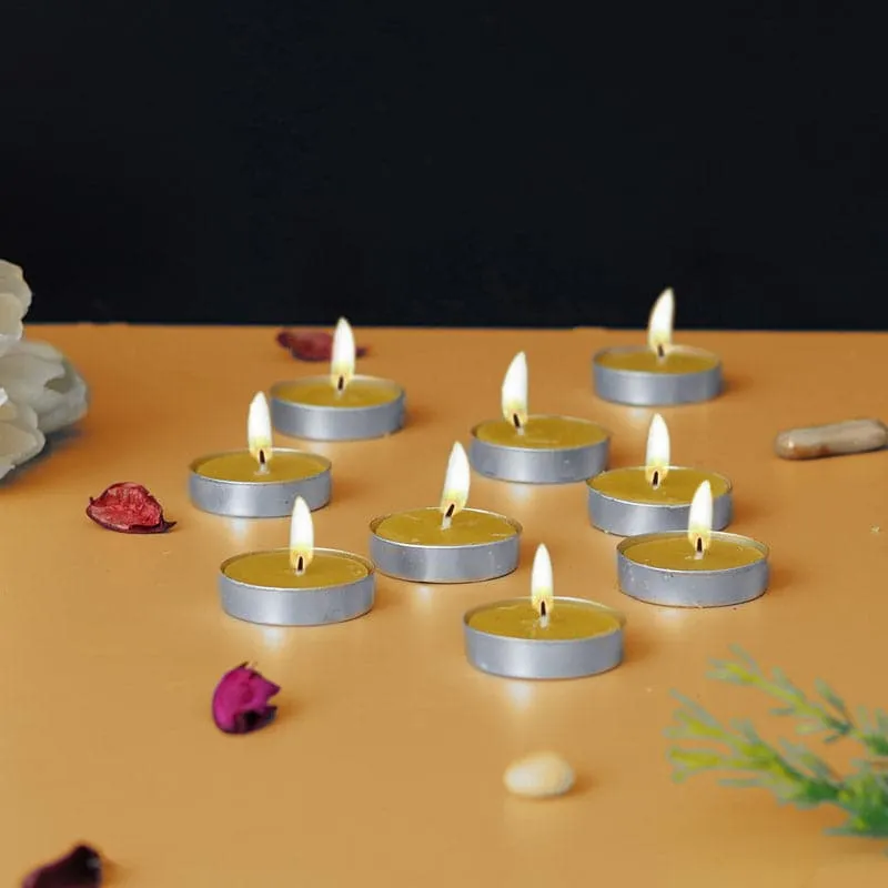 Sepova Lemon Scented Tealight Candle - Set Of Ten media 3