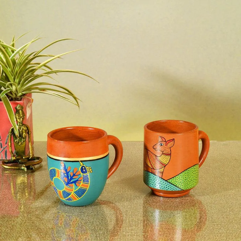 Indradhvaja Terracotta Tea Cup (170 mL Each) -  Set of Two media 1
