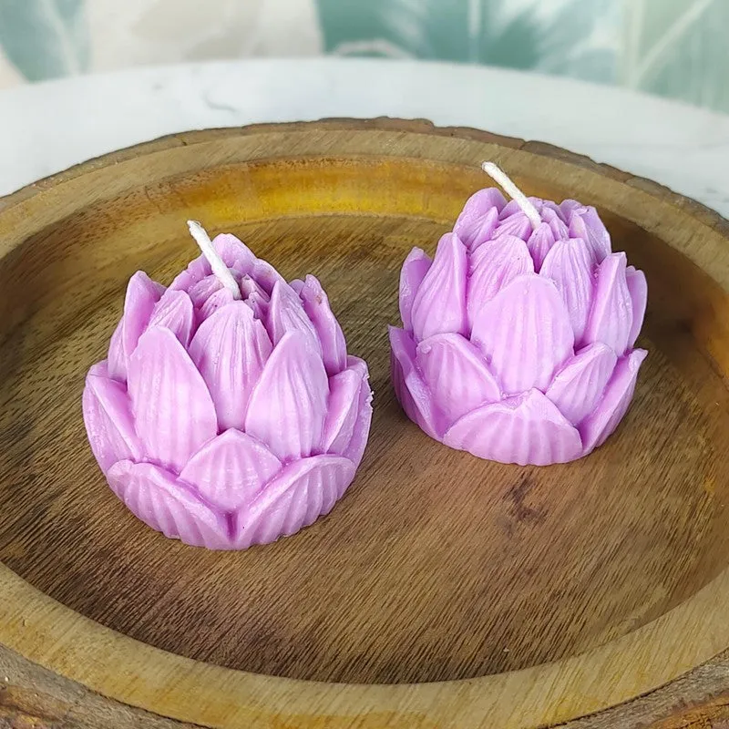Lilac FloraForm Soy Wax Candle - Set Of Two media 3