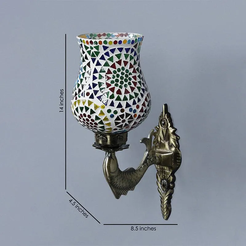 Mandala Ziada Mosaic Glass & Metal Wall Lamp media 5