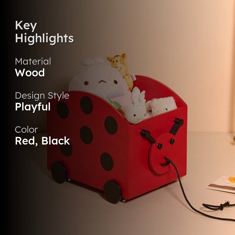 Ladybug Toy Cart media 2