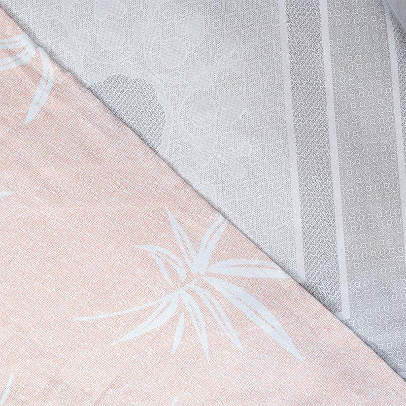Neinia Printed Reversible Cotton Bedsheet (Grey,Peach) - 170 TC media 8