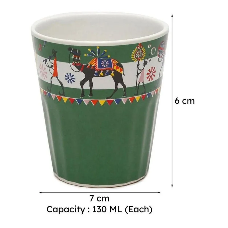 Elephenta Ceramic Tea Cup (130 mL Each) - Set Of Six media 6
