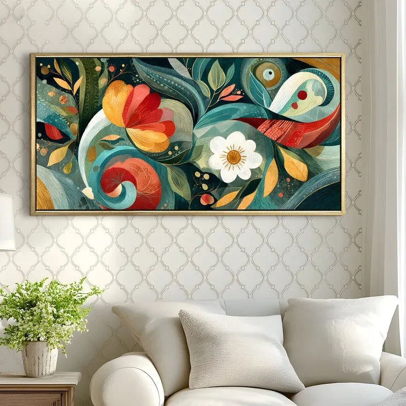 Botanical Whisper Canvas Wall Painting With Frame media 4