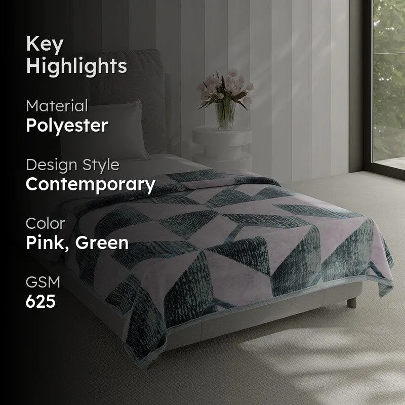 Bedroom view of the blanket with a darkened key highlights overlay