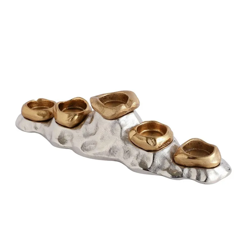 Modern Floral Candle Holder - Gold media 6