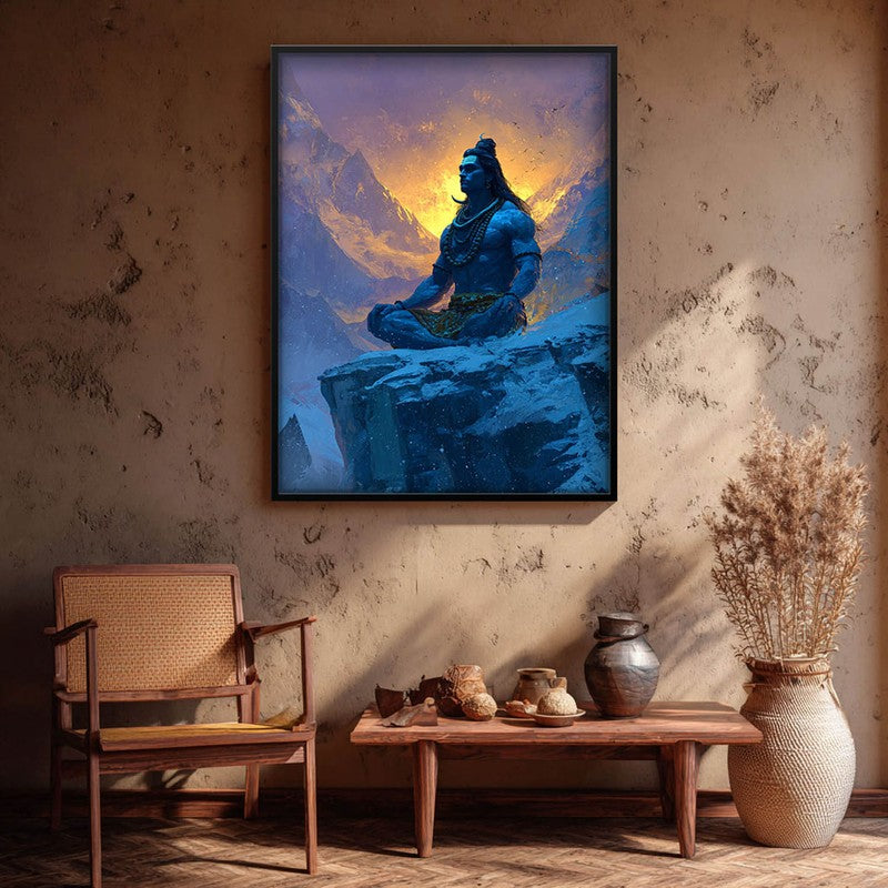 Lord Shiva Meditating I Archival Paper Wall Art