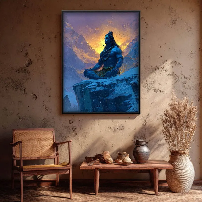 Lord Shiva Meditating I Archival Paper Wall Art media 1