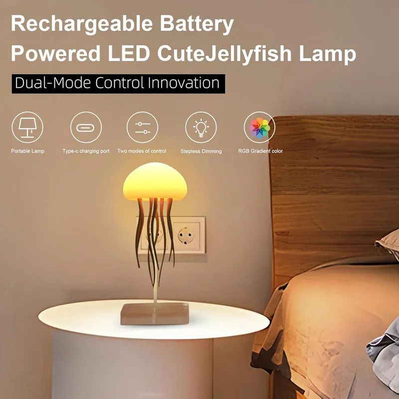 Drifta Rechargeable LED Jelly Fish Table Lamp - White media 6