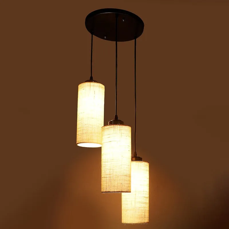 Cylentra Triple Metal Ceiling Lamp - White media 6