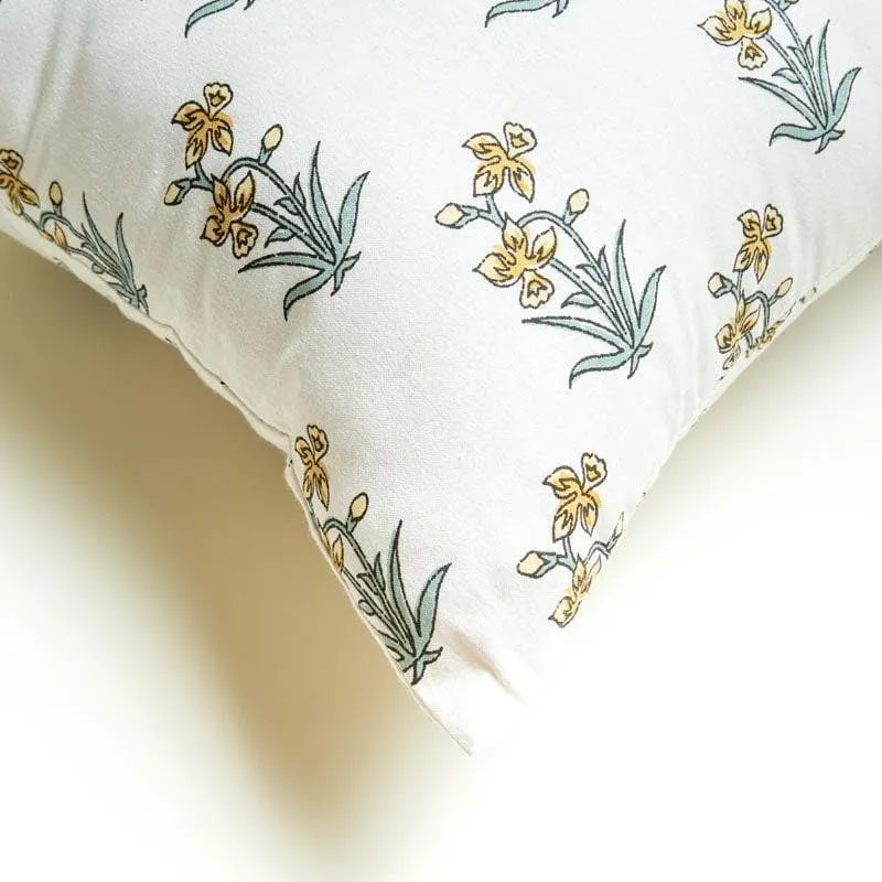 Gulmohar Bagh Cushion Cover (Yellow) - Set Of Five media 4