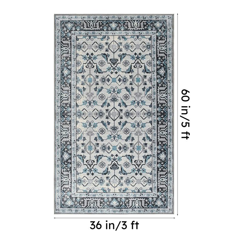 Almaira Velvet Rectangle Anti-Skid Carpet media 8