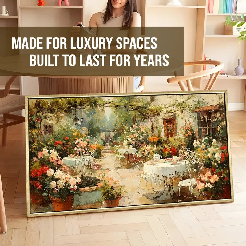 Sunlit European Patio Retreat Wall Art media 5