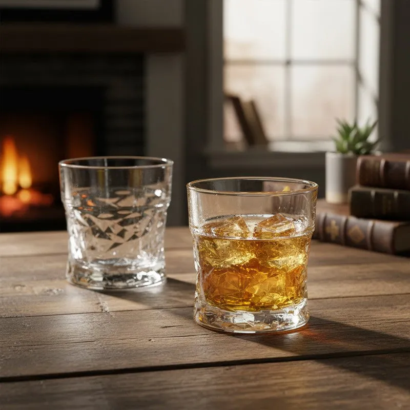 Eclectic Italian Crystal Whiskey Glasses (320 mL Each) - Set Of Two media 1