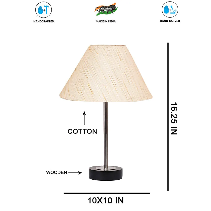 Cotin II Rodin Wooden Table Lamp - OffWhite,Silver,Black media 7