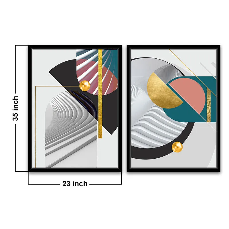 Honeybelle Abstract Wall Art - Set Of Two media 6