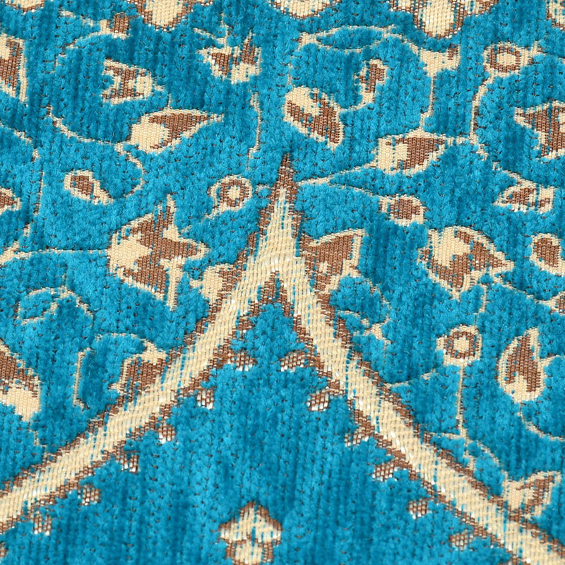 Petite Leaves Chenille Sofa Cover - Aqua Blue media 7