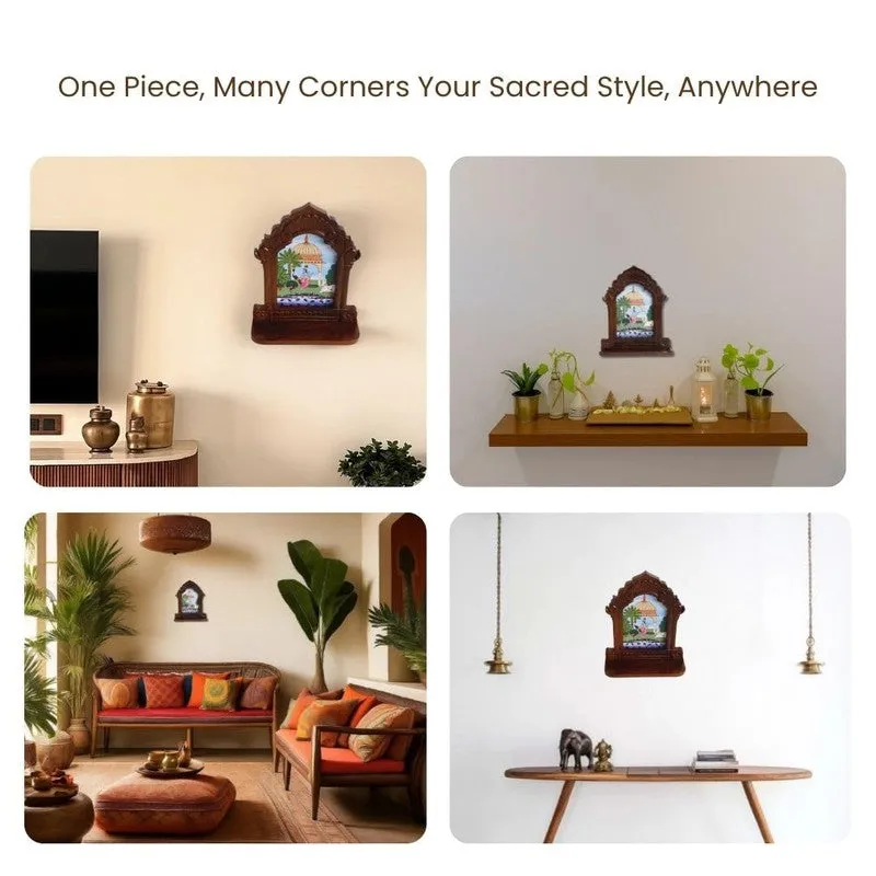Lord Krishna Mango Wood Wall Accent media 4