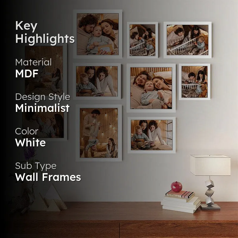 Delilah White MDF Photo Frame - Set Of Ten media 2