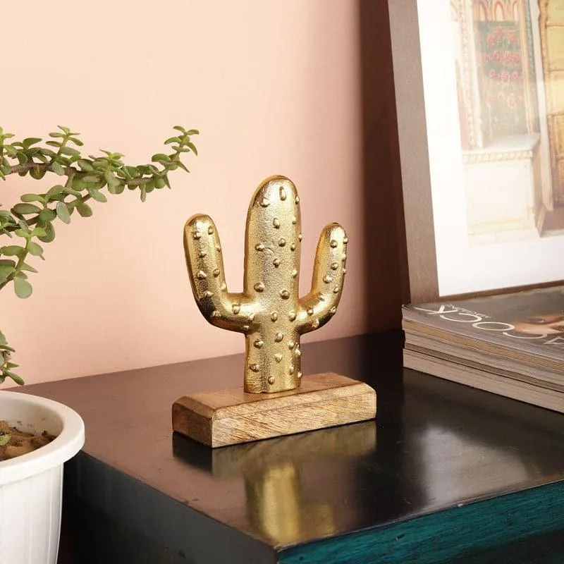 Cactus Charm Showpiece - Gold media 1