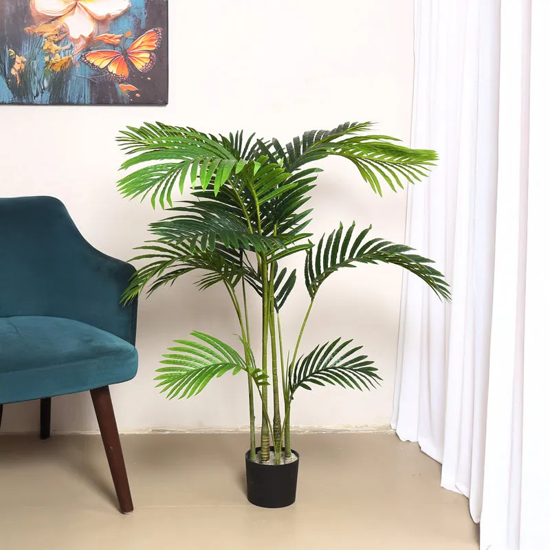 Verdiq Artificial Date Palm With Black Plastic Pot - 4 Feet media 3