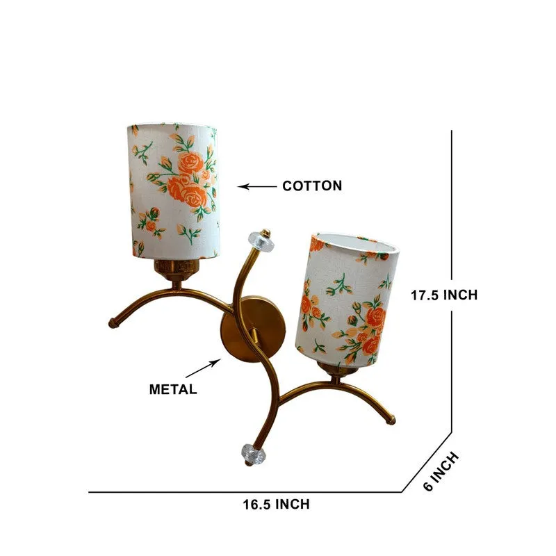 LumiBranch Dual Cotton Wall Lamp - White & Orange media 8