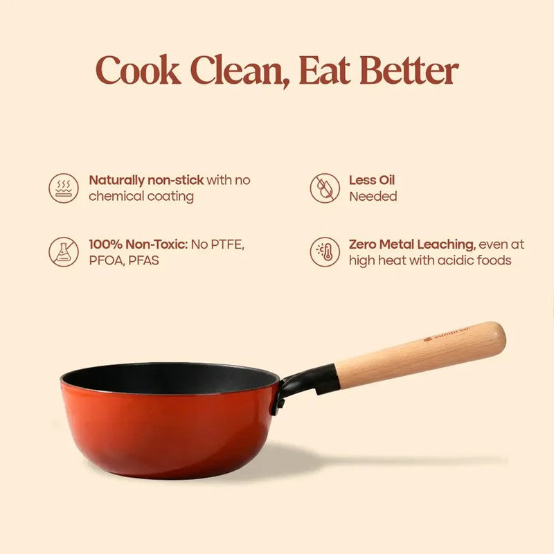 Cumin Co Enamel Cast Iron Sauce Pan (1500 mL) - Rust media 10