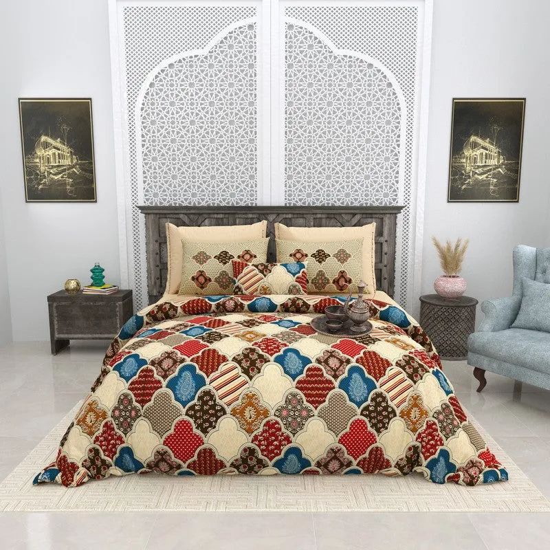 Heritage Patch Cotton Bedsheet - 200 TC media 3