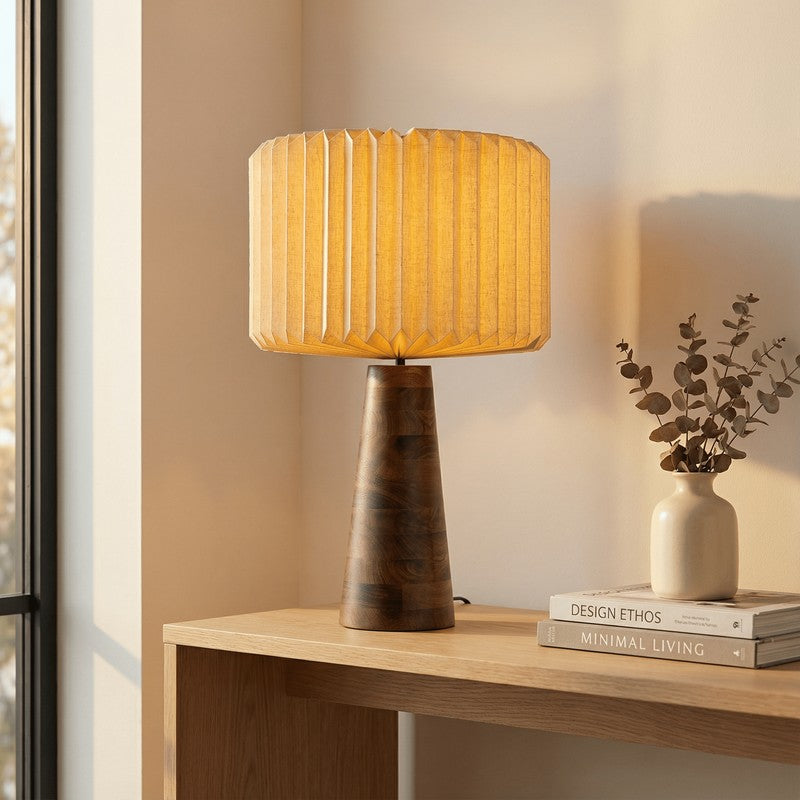 Fig Living Hikari Wooden Table Lamp - Beige