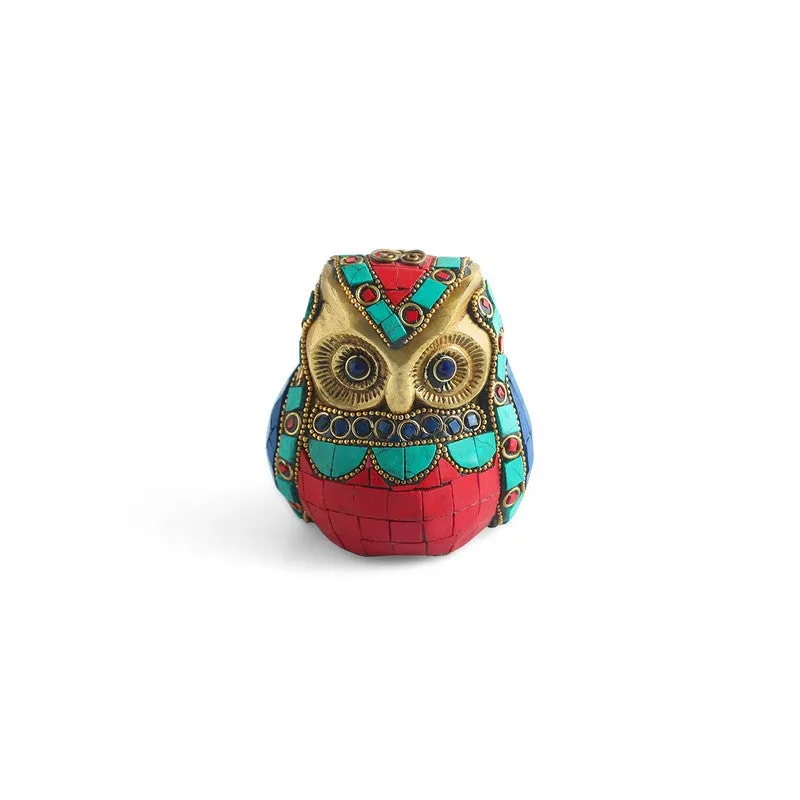 Guardian Owl Brass Showpiece media 3