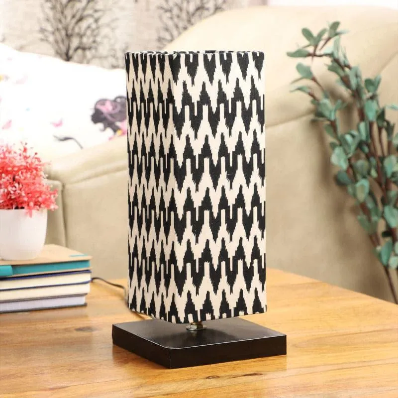 Chevronic Ingram Fabric Table Lamp - Black,White media 3