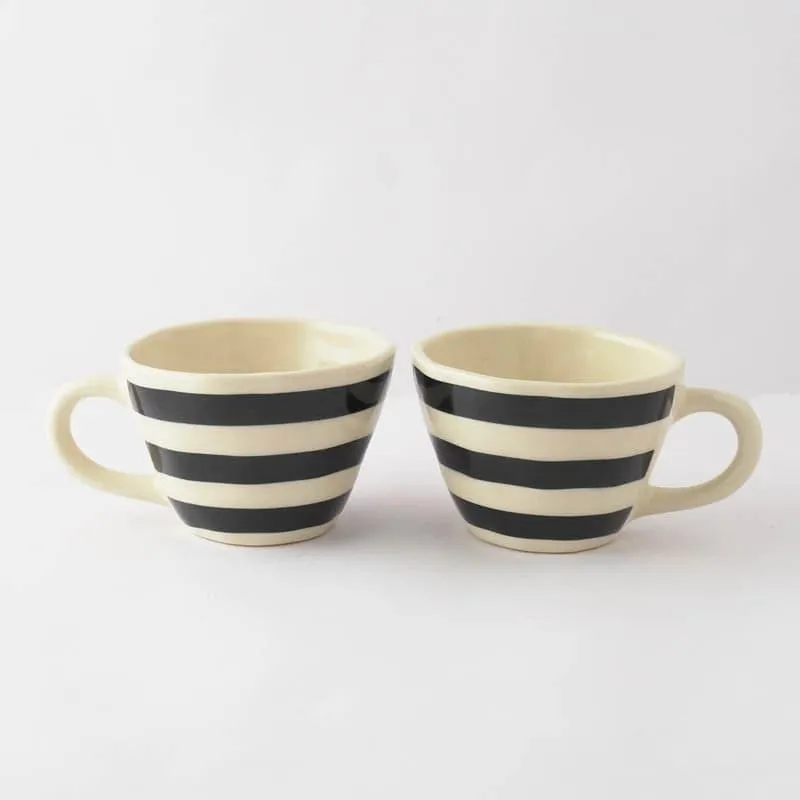Black Ceramic Coffee Mug (300 mL) - Two Piece Set media 3