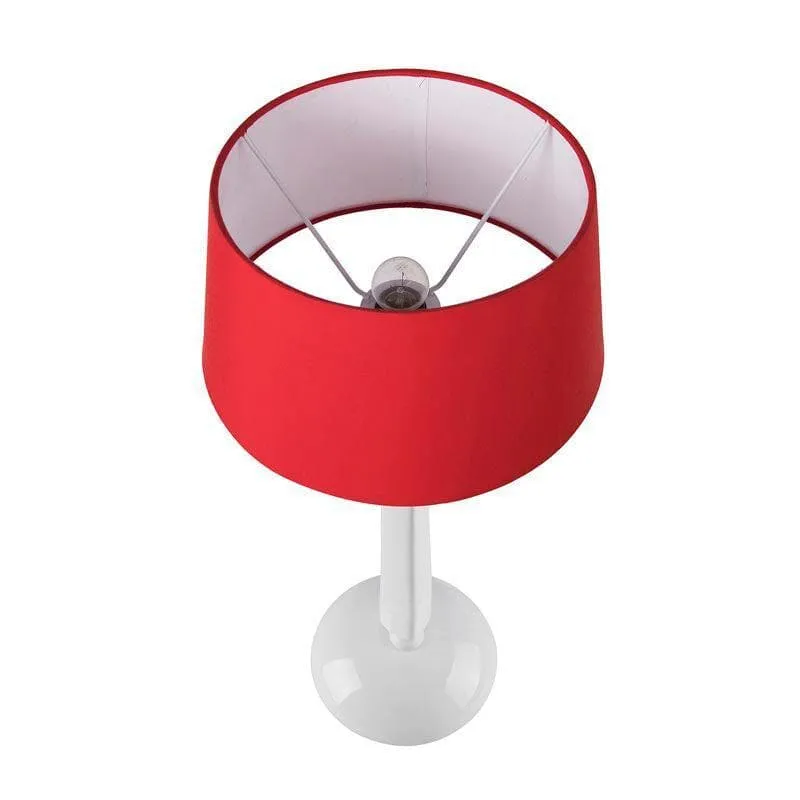 Marvel Luminary White Fabric Table Lamp - White,Red media 3