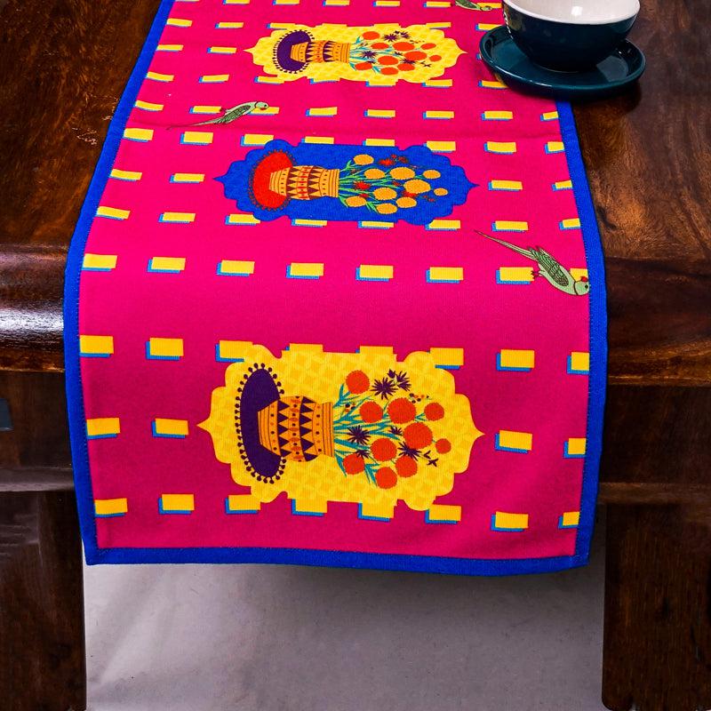 Jharokha Delight Poly Canvas Table Runner