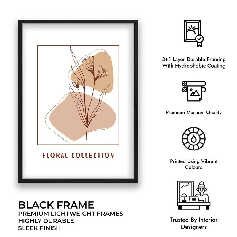 Soft Petals Canvas Wall Painting With Black Frame media 12