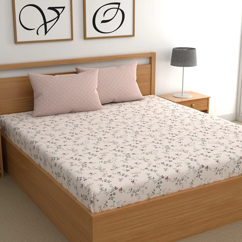 Spring Sprig I Microfiber Microfiber Bedsheet - 150 GSM media 1