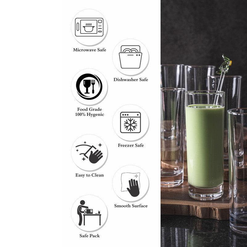 Maera Glass Tumbler (280 ML) - Set Of Six image 5