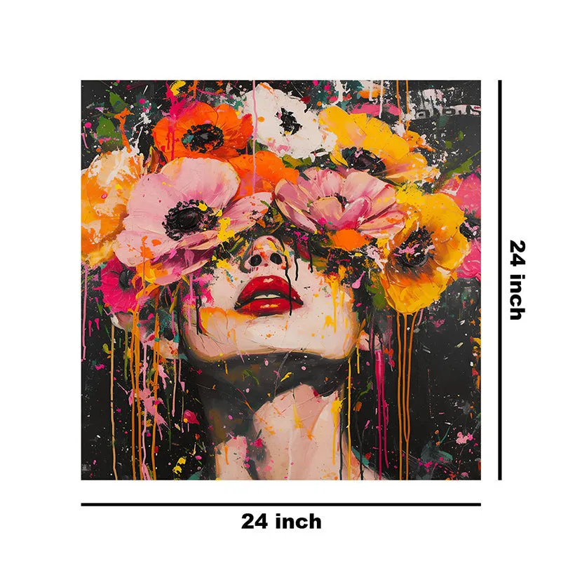 Flower Eyed Woman Poly Canvas Wall Painting media 9
