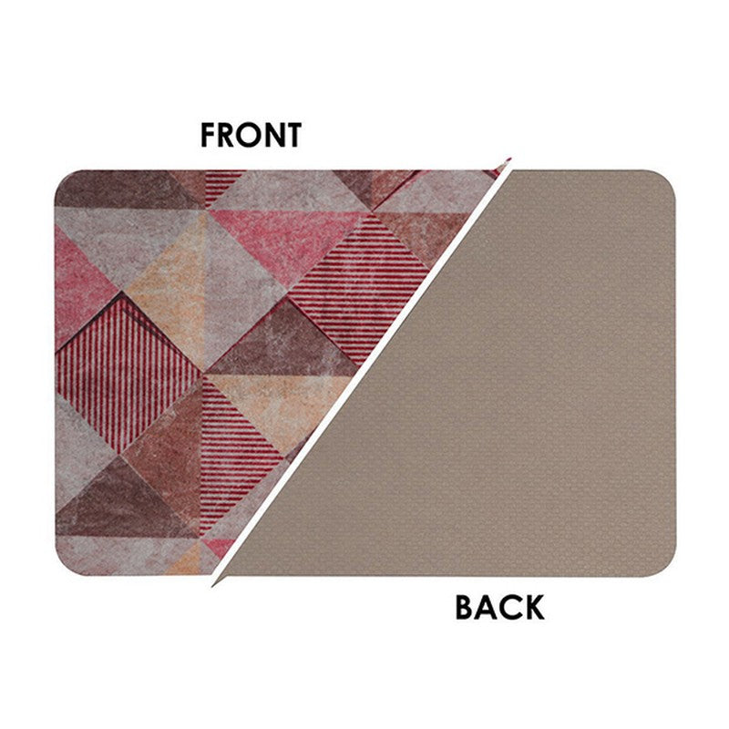 PatternShift Polyester Kitchen Floor Mats (Red) - Set of Two media 9