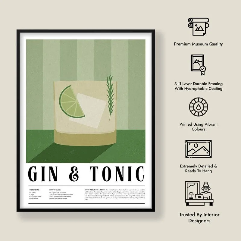 Gin & Tonic Framed Canvas Wall Painting media 7