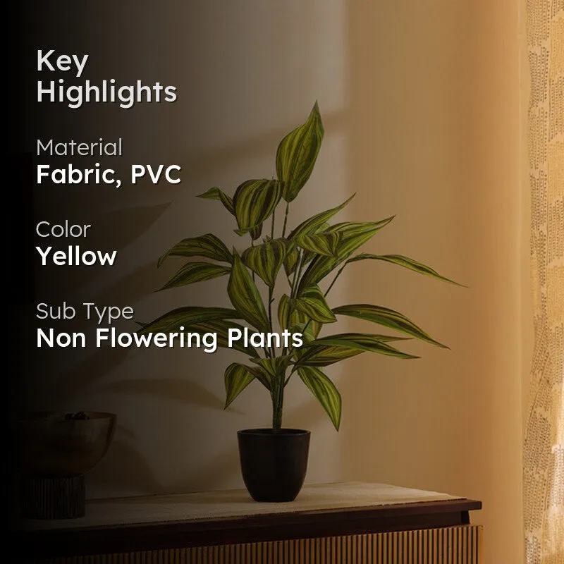 Artificial Decorative Croton Plant Without Pot (2 Ft) - Set Of Two media 2