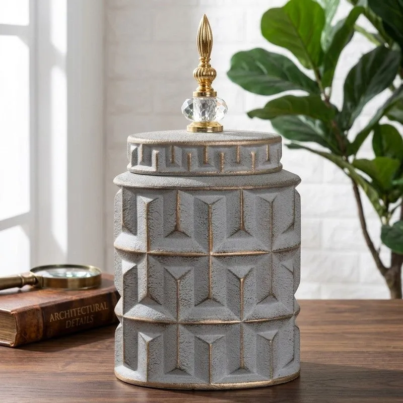 Ashwave Ceramic Jar Showpiece - Small media 1